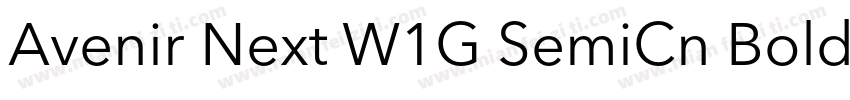 Avenir Next W1G SemiCn Bold字体转换